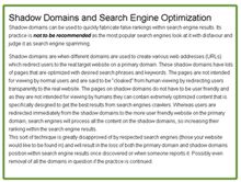 Shadow Domains and SEO